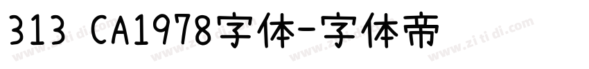313 CA1978字体字体转换
